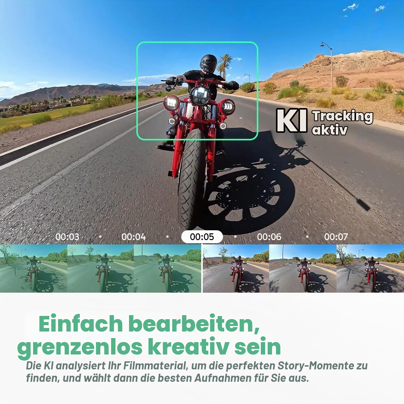 akaso-360-action-cam-motor-set-5-7k-72mp-mit-128gb-speicherkarte-und-selfie-stic image 6