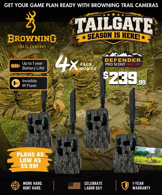 browning-trail-cameras-defender-pro-scout-max-hd-wildkamera-4er-pack-combo image 1