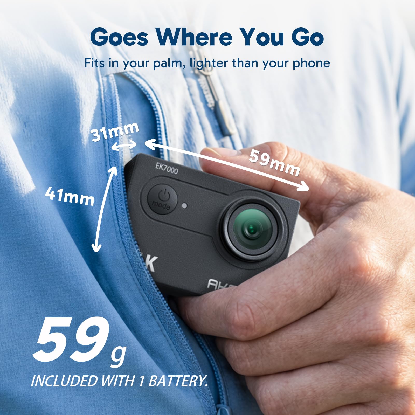 akaso-ek7000-action-cam-4k30fps-20mp-mit-64gb-speicherkarte image 8