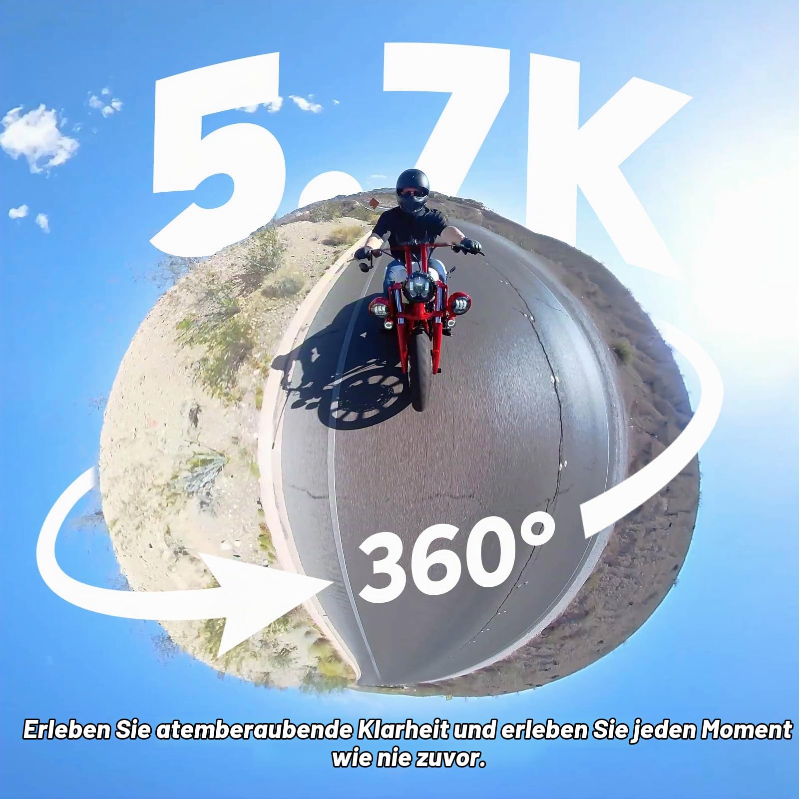 akaso-360-action-cam-motor-set-5-7k-72mp-mit-128gb-speicherkarte-und-selfie-stic image 2