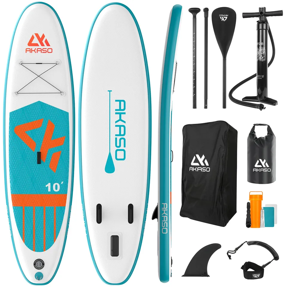 akaso-premium-sup-paddelboard-aufblasbar-305x81x15cm-150kg-komplettset image 1