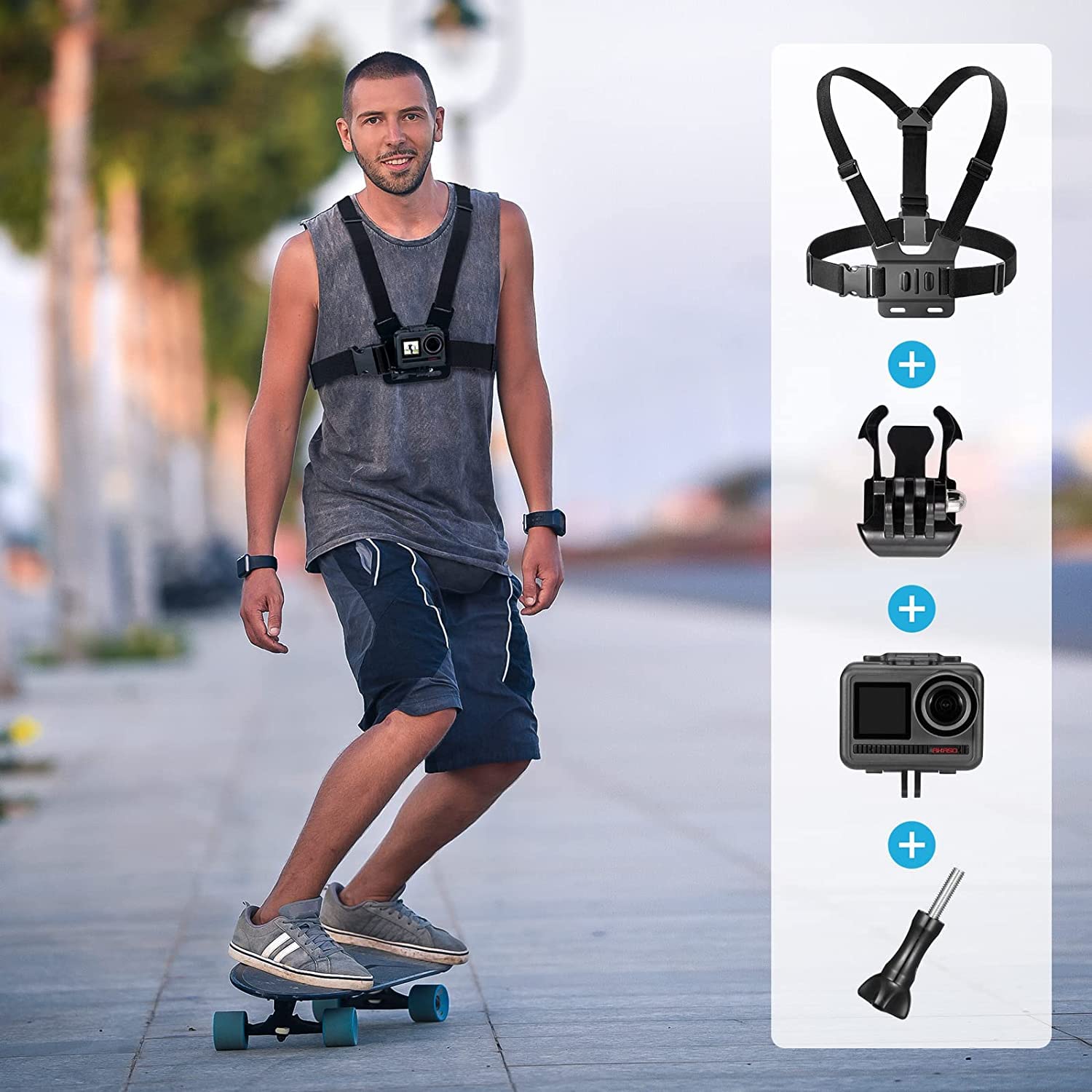 akaso-actioncam-halterung-f-r-skateboard-f-r-gopro-hero-akaso image 5
