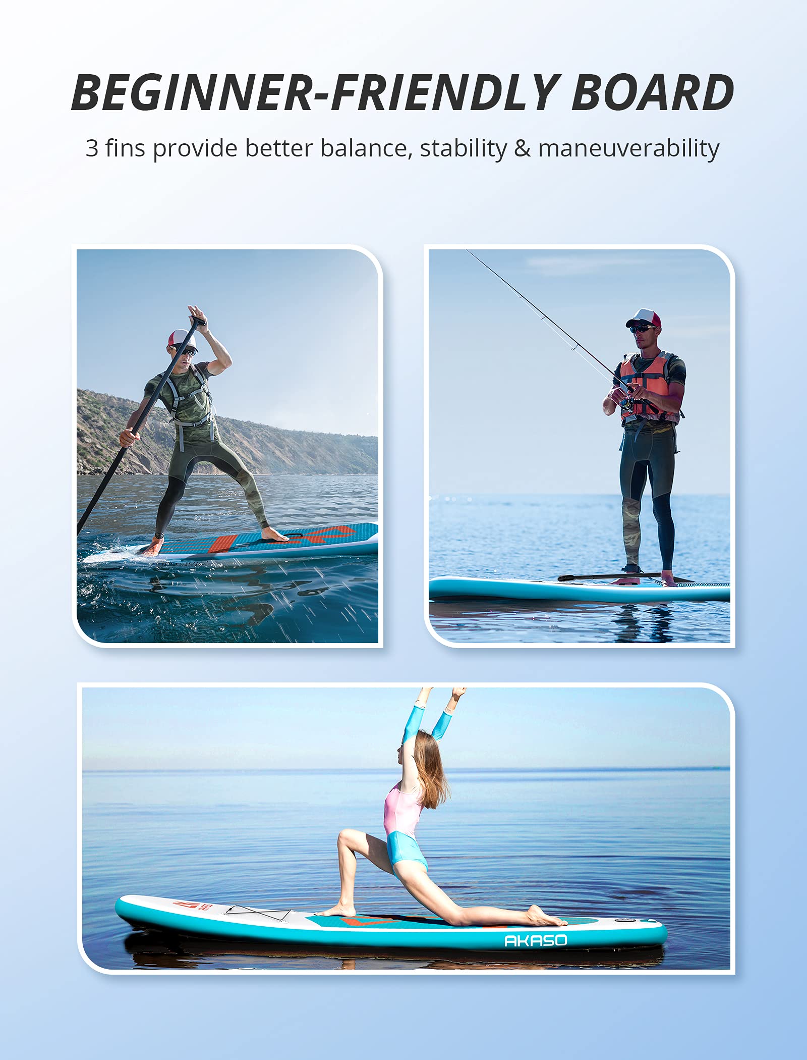 akaso-premium-sup-paddelboard-aufblasbar-305x81x15cm-150kg-komplettset image 5