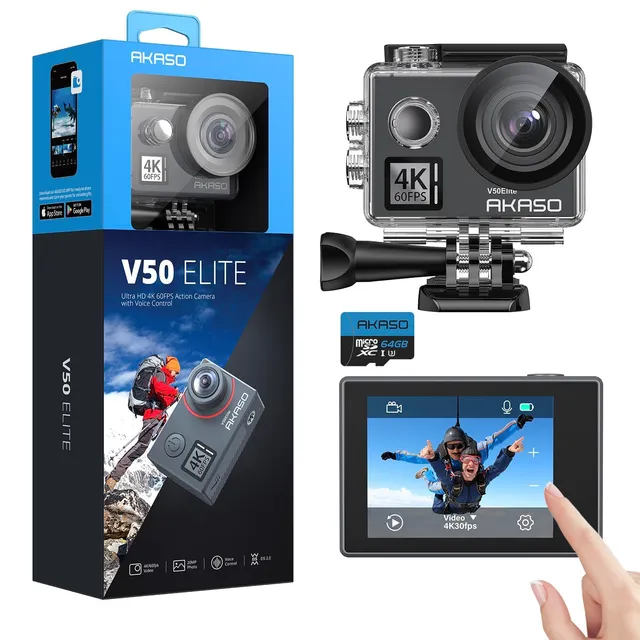 akaso-v50-elite-action-cam-4k60-20mp-mit-64gb-zubeh-r-kit image 1