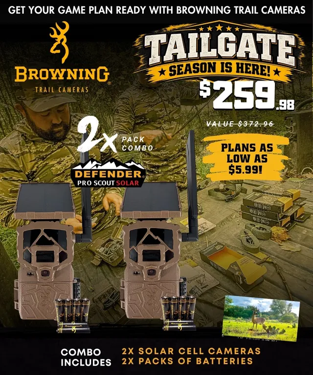 browning-trail-cameras-defender-pro-scout-max-hd-solar-wildkamera-braun-2er-pack image 1