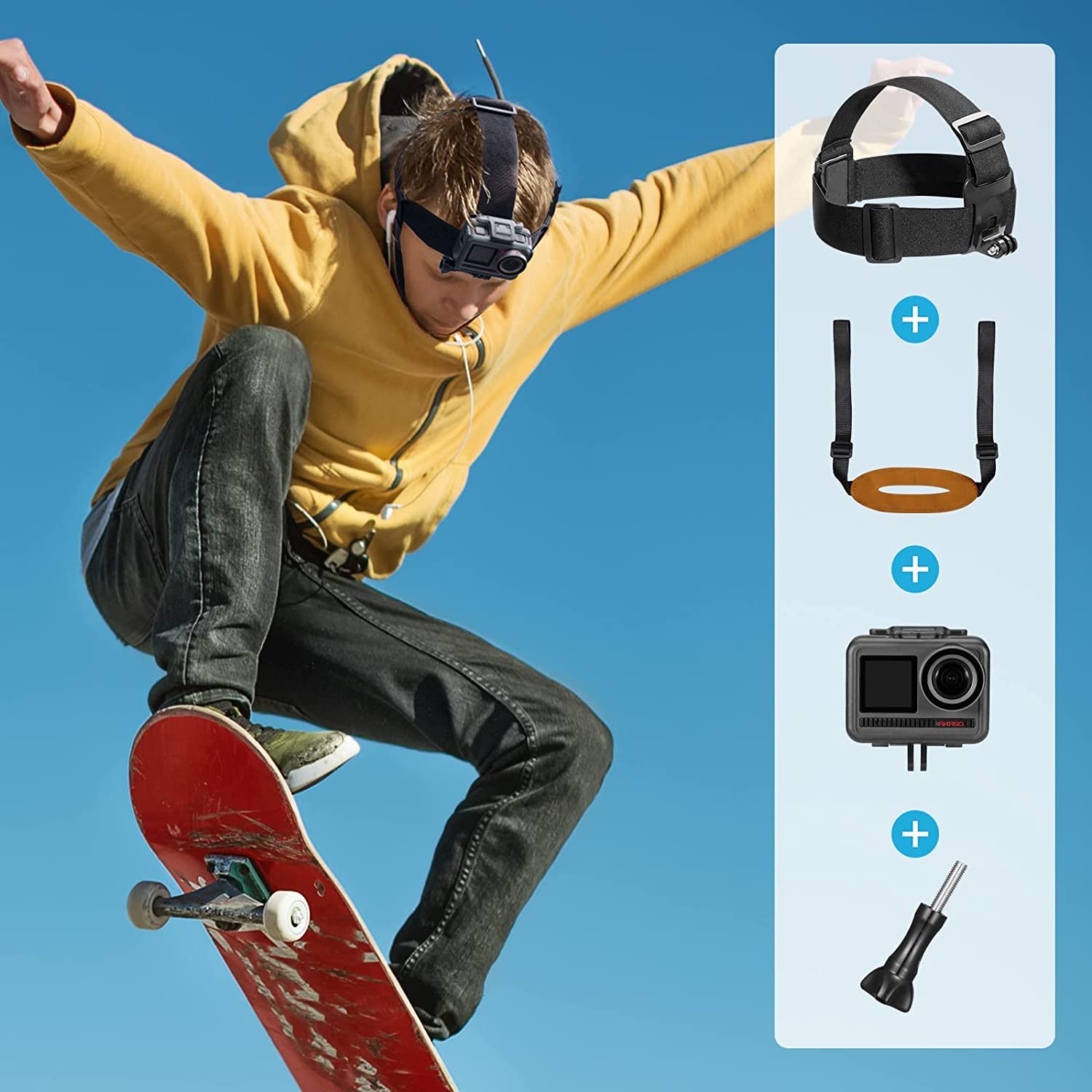 akaso-actioncam-halterung-f-r-skateboard-f-r-gopro-hero-akaso image 4