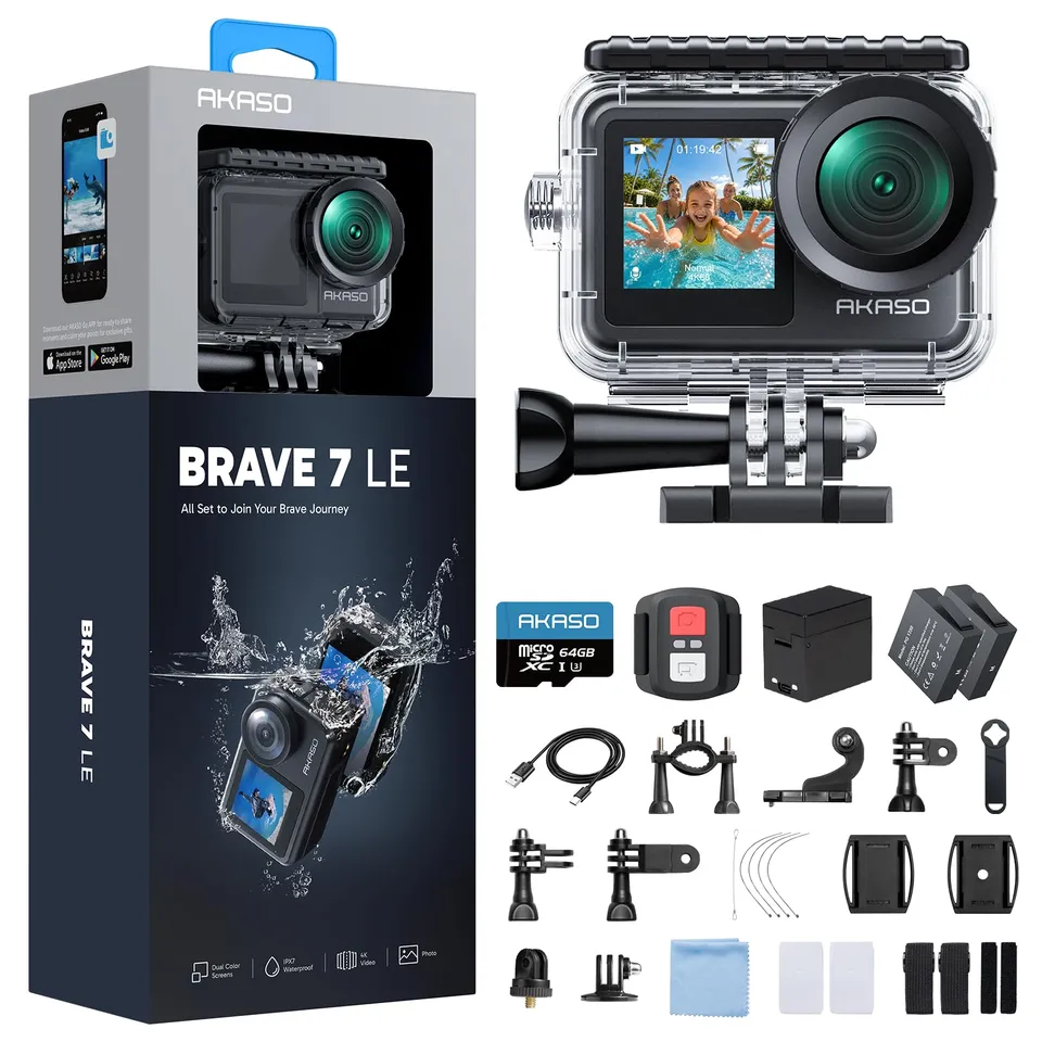 akaso-brave-7-le-action-cam-4k30fps-20mp-dual-screen image 1