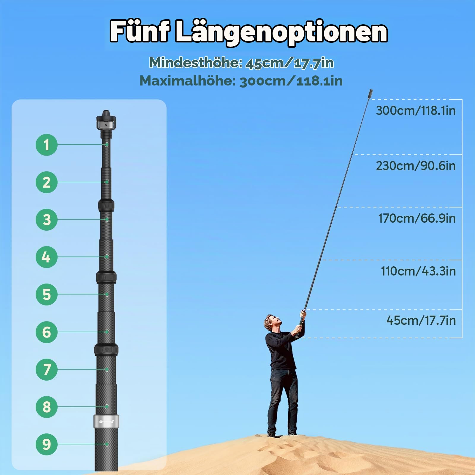 akaso-3m-carbonfaser-unsichtbarer-selfie-stick-f-r-360-kameras image 2