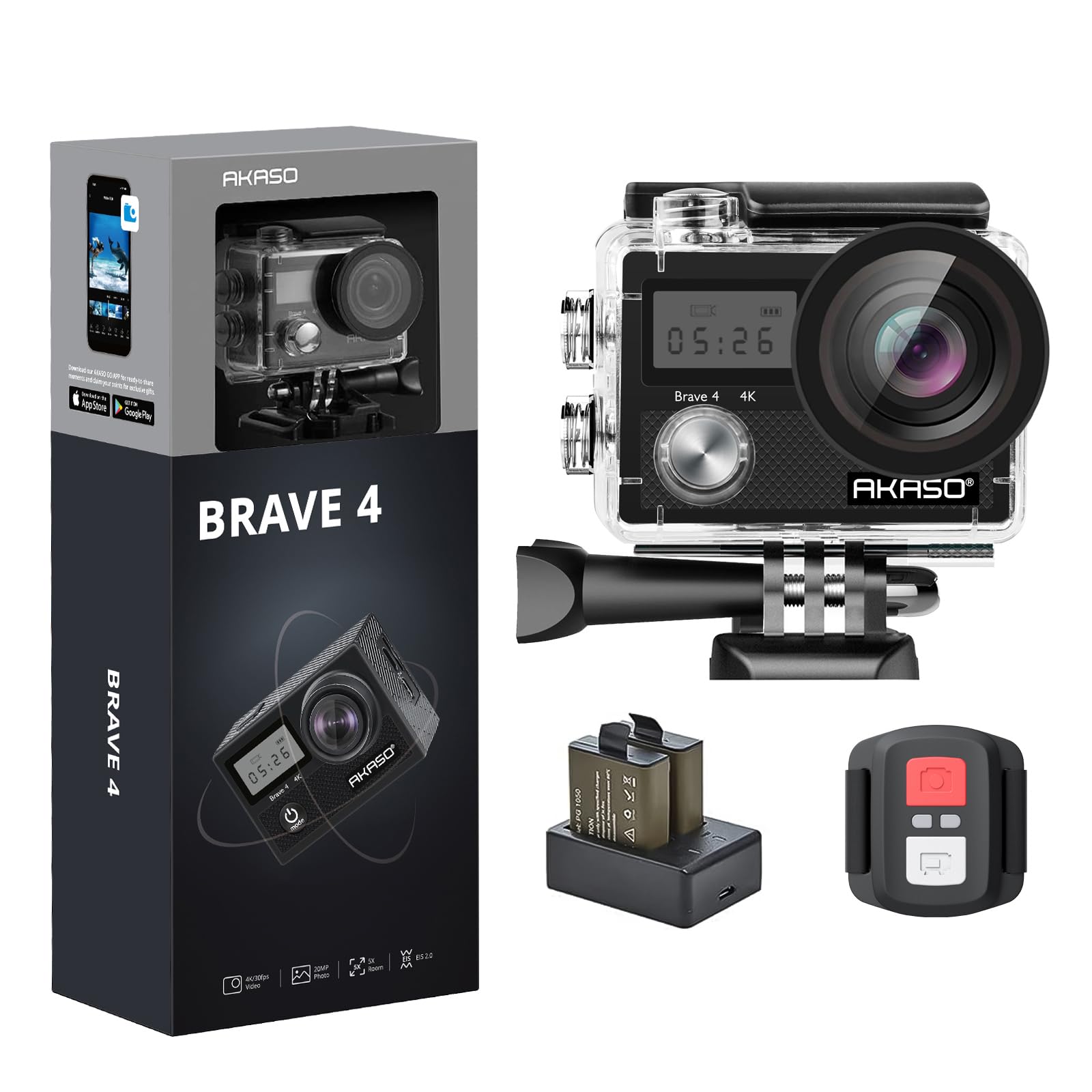 akaso-brave-4-action-camera-4k-20mp-mit-bildstabilisierung image 1