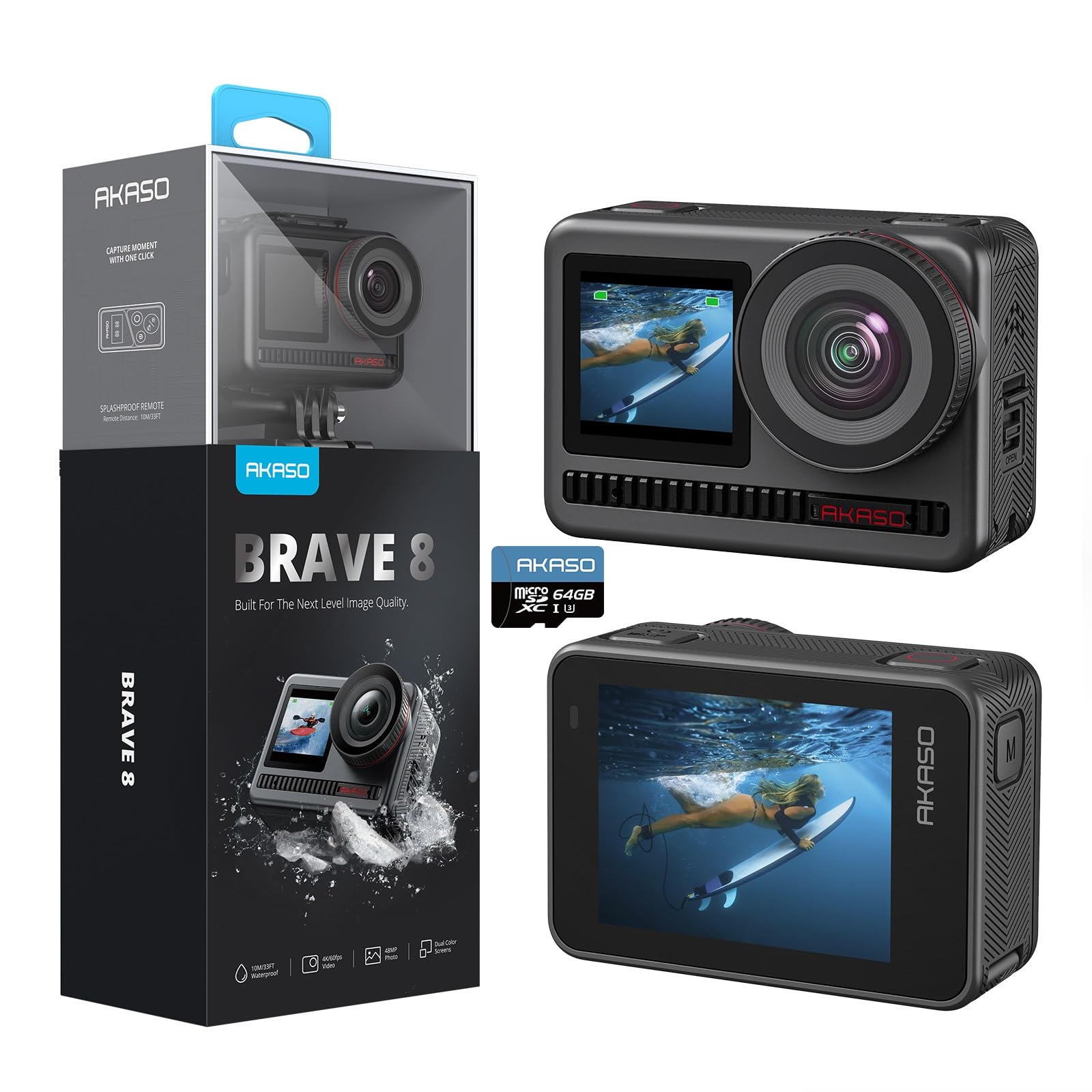 akaso-brave-8-action-cam-4k60fps-48mp-supersmooth image 1