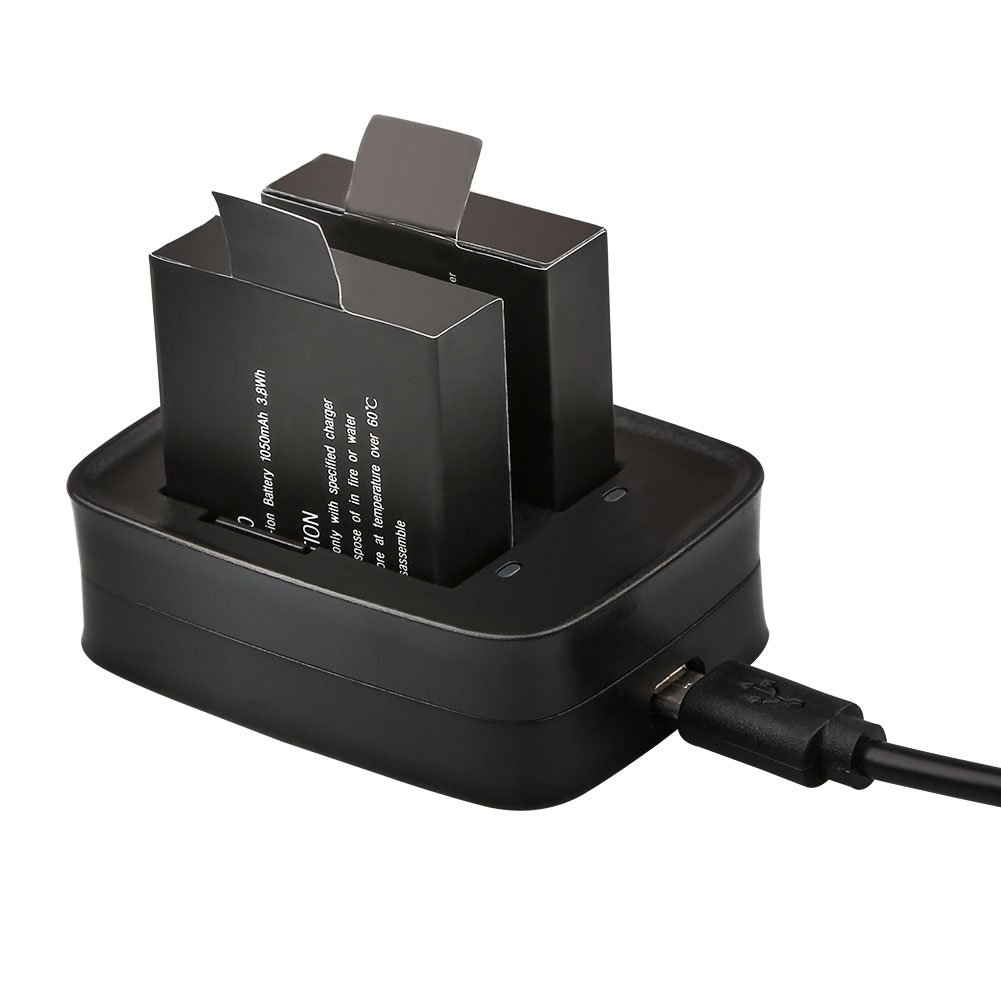 akaso-v50-elite-akku-set-2x-1050mah-mit-usb-doppelladeger-t image 2