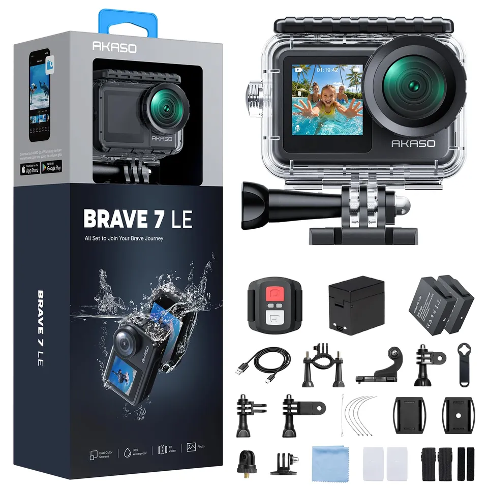 akaso-brave-7-le-actioncam-4k30-20mp-dual-screen-touch-eis-2-0 image 1
