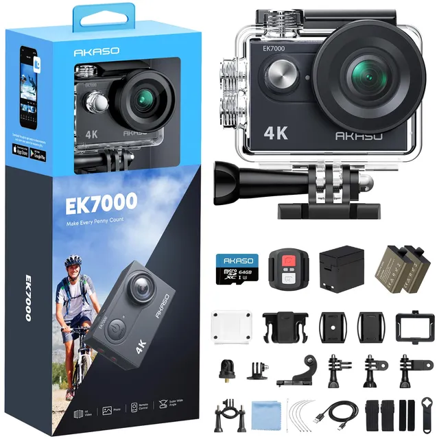 akaso-ek7000-action-cam-4k30fps-20mp-mit-64gb-speicherkarte image 1