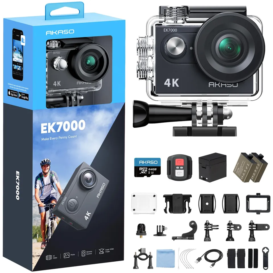 akaso-ek7000-action-cam-4k30fps-20mp-mit-64gb-speicherkarte image 1
